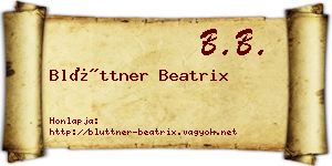 Blüttner Beatrix névjegykártya